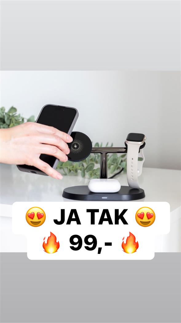 Trådløs 3i1 oplader